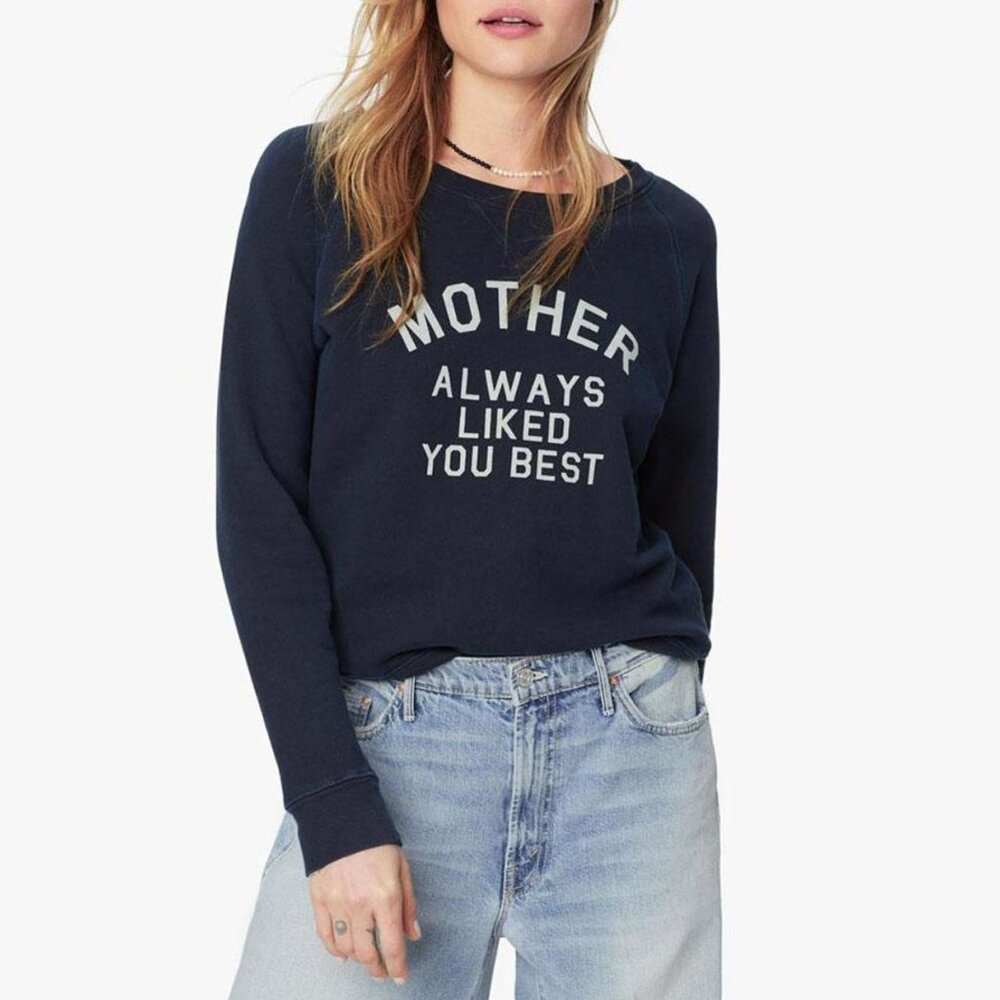 MOTHER The Square Mother Always Liked You Best Sweatshirt Size Small - Picture 3 of 9